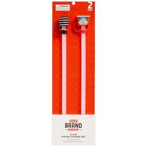 HEB Brand Shop Straw Topper Set 2 Pack Twisters Creamy Creations Ice Cream New